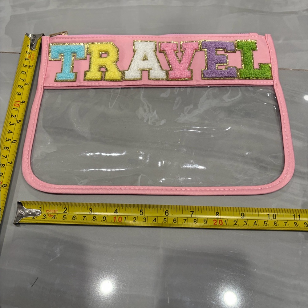 Pink Travel Transparent Pouch